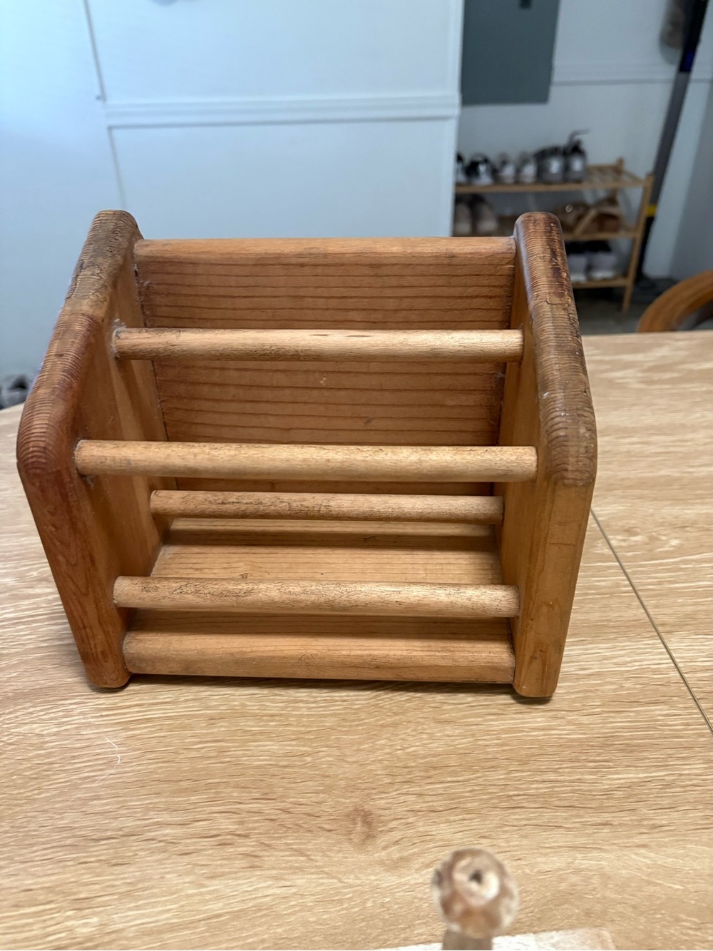 Wooden Kitchen Storage Rack - recipe card holder